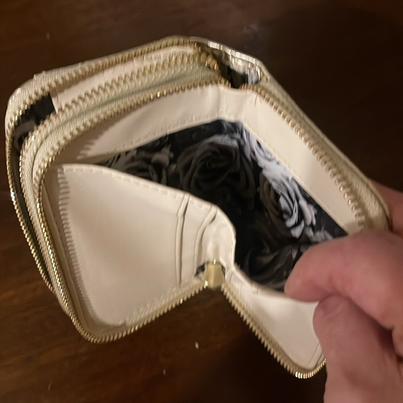 Adrienne Vittadini Gold Zip Around Wallet - Picture 6 of 8